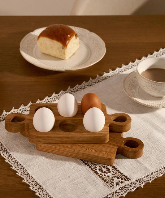 ПОДСТАВКА ДЛЯ ЯИЦ ИЗ МАССИВА ДУБА