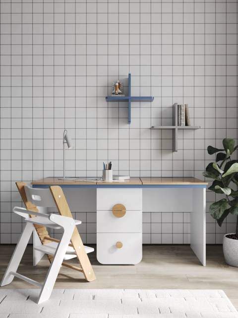 Рабочий стол Markes для двоих с круглой ручкой