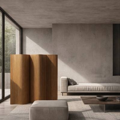 Гибкая деревянная ширма 