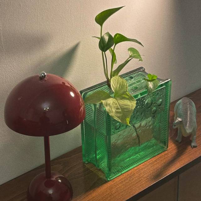  из винтажного стеклоблока