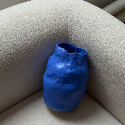 Electric blue vase