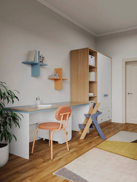 Рабочий стол Markes для двоих с круглой ручкой