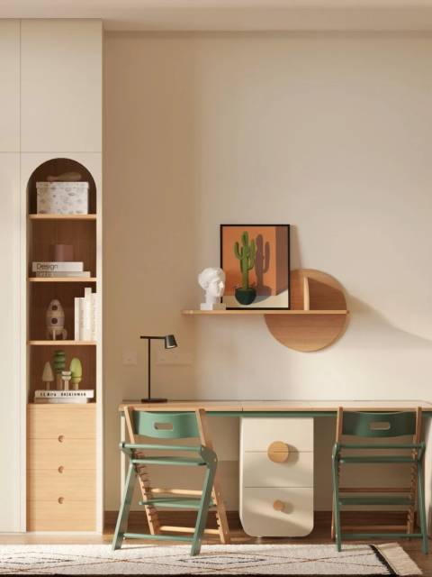 Рабочий стол Markes для двоих с круглой ручкой