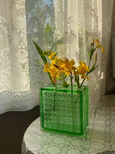  из винтажного стеклоблока