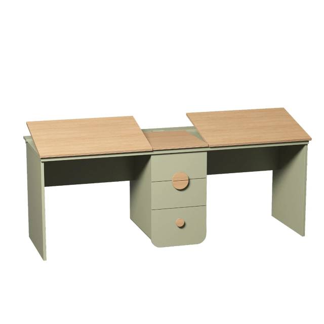 Рабочий стол Markes для двоих с круглой ручкой