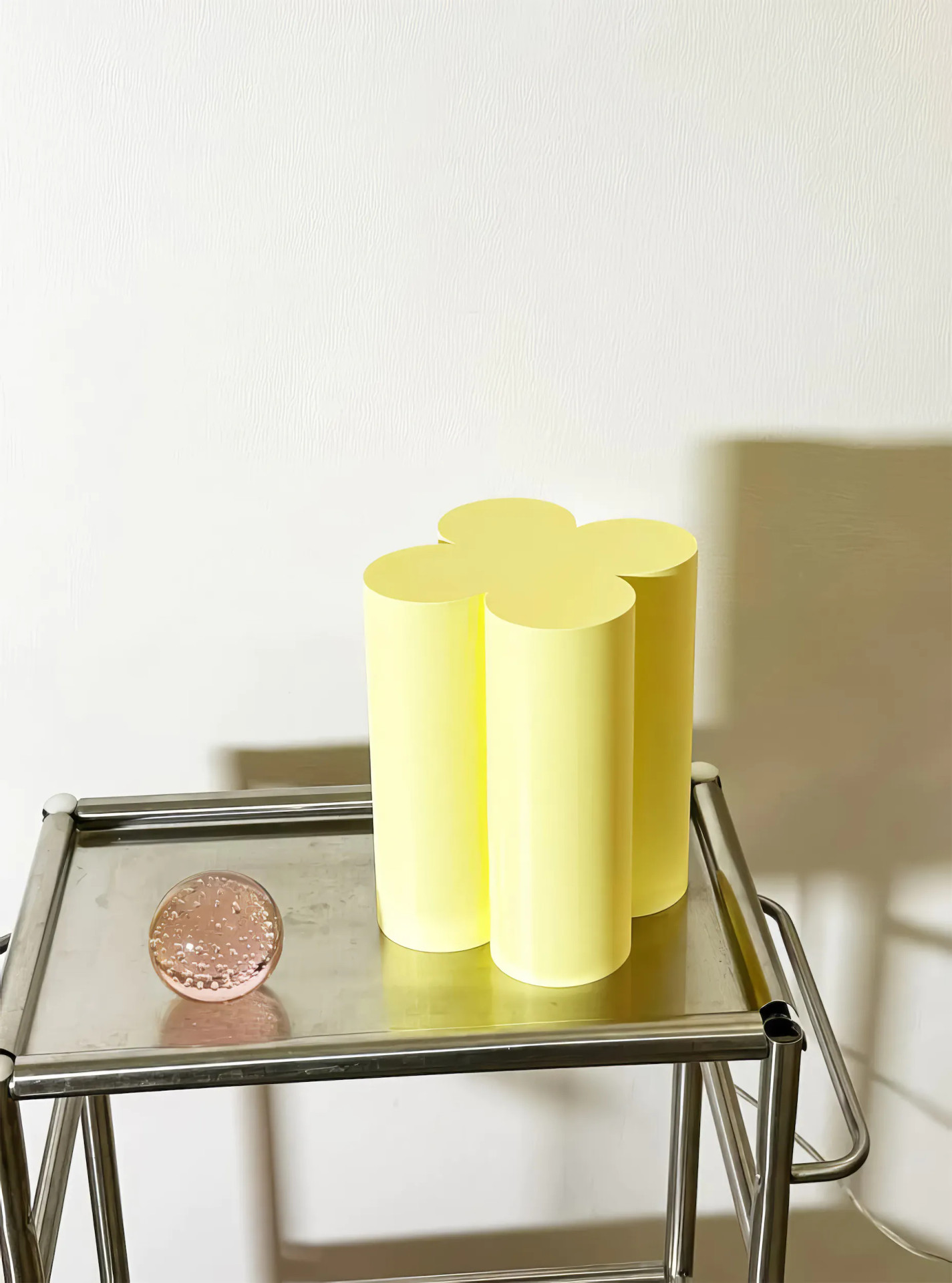 Boole sculptural table lamps, 3D-printed from eco-friendly PLA plastic. Their ribbed, petal-like forms diffuse light softly, creating an ambient glow. Inspired by modernist architecture and organic shapes, these statement lamps blend art and functionality. Available in various colors and sizes. Worldwide shipping from Germany. For inquiries and orders, contact us on WhatsApp.