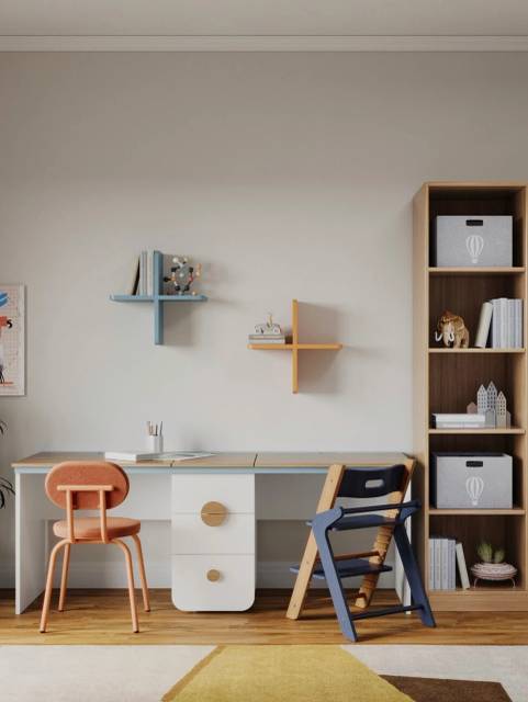 Рабочий стол Markes для двоих с круглой ручкой