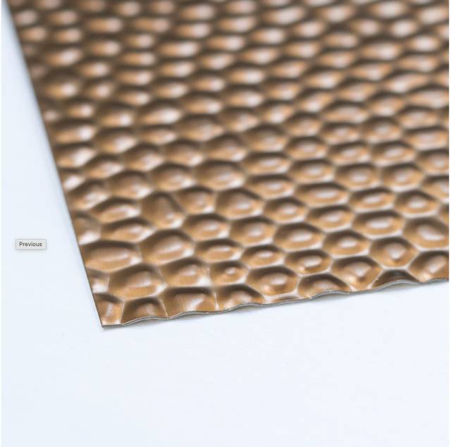 Декоративная нержавеющая сталь 3D Matt Honeycombs Rose Gold Middle А